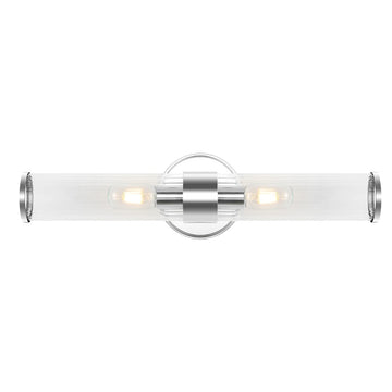 Cecil Tall Cylinder Iron/Striped Glass Modern Mid-Century LED Vanity - JONATHAN Y